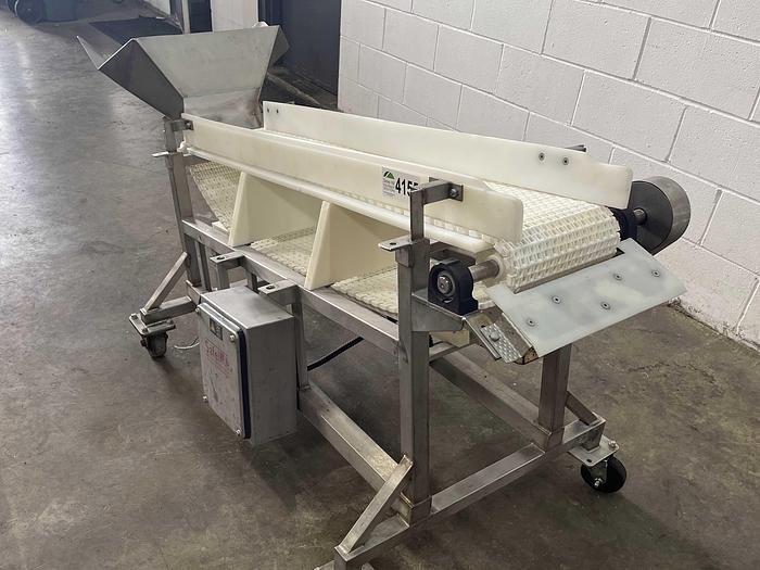 Used Safeline 4'L Incline Infeed Conveyor