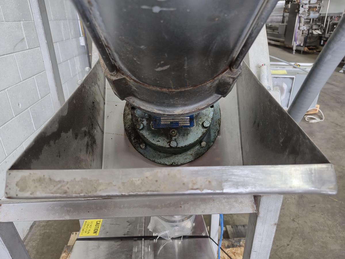Used Flexicon Stainless Steel Flexible Screw Conveyor Drive & Charging Adapter Assembly