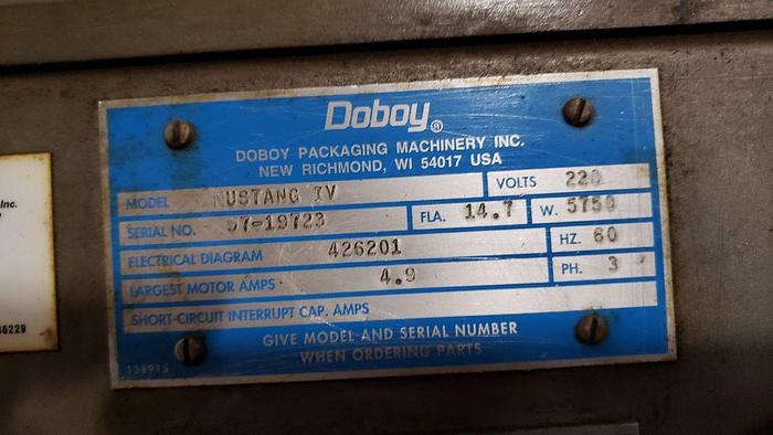 Used Doboy Mustang IV HFFS Flow Wrapper