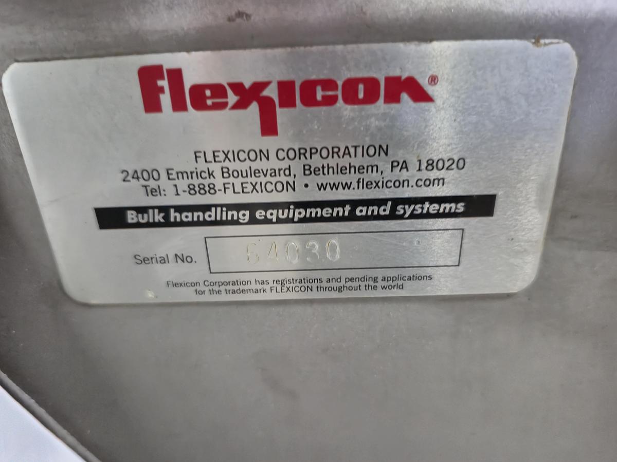Used  Flexicon Bulk Material Feed Hopper and Intake Station
