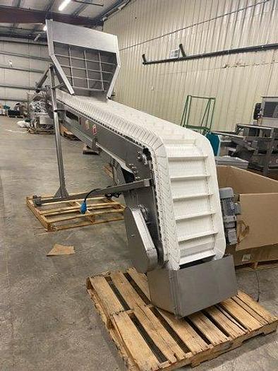 Used VWM Incline Cleated Belt Conveyor