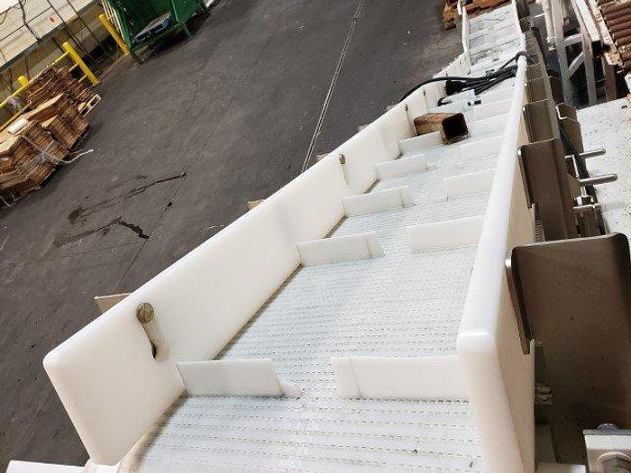 Used Cleated Incline Conveyor with Diverter Conveyor