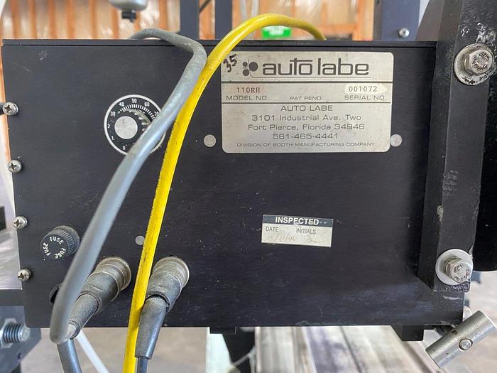 Used Auto Labe 110RH Single-Head Labeller with 310 Imprinter