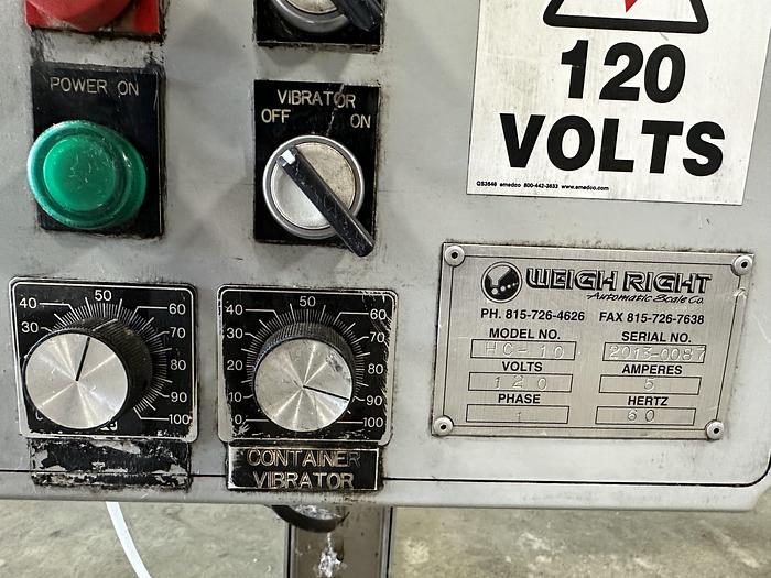 Used Weigh Right HC-10 Container Indexing Conveyor