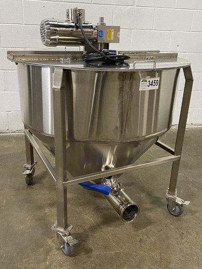 Used SS Lidded Hopper With Agitator