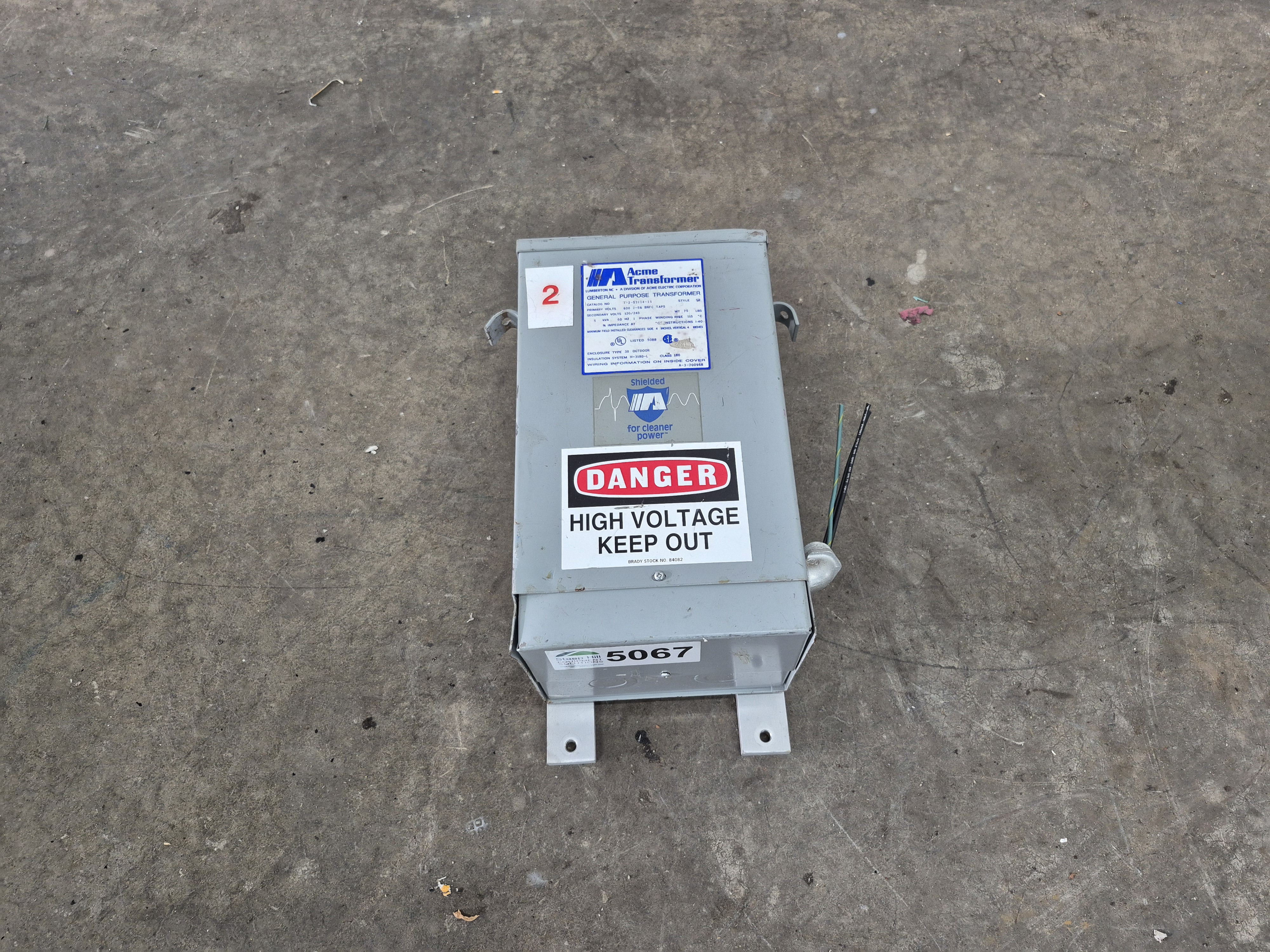 Used Acme T-2-53114-1S Encapsulated Dry-Type Transformer