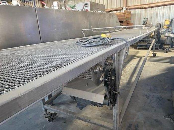 Used SS Belt Cooling Conveyor