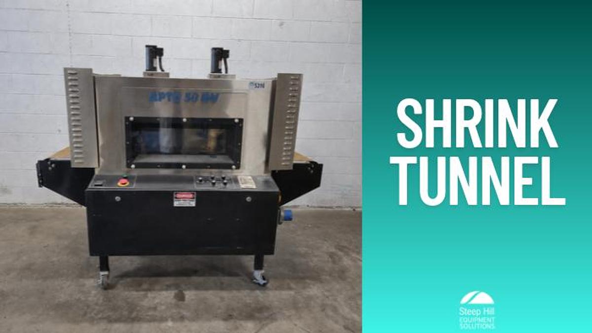 Used API APTU 50-DV Heat Shrink Tunnel