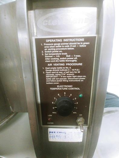 Used Cleveland KET-10T Electric Steam Kettle