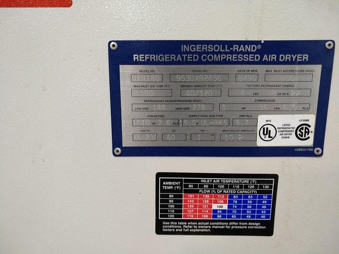 Used Refrigerated Compressed Air Dryer