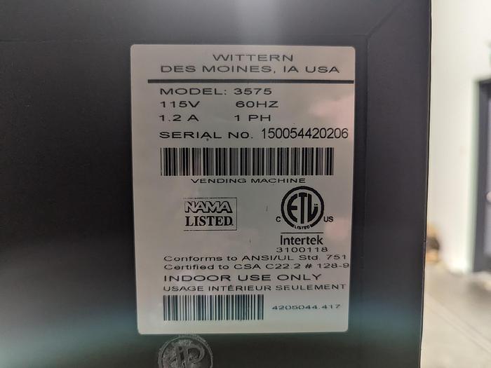 Used Wittern Vending Machine 3575