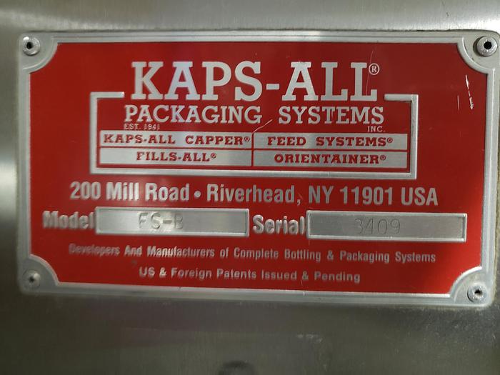 Used Kaps-All FS-B Automatic Bulk Parts Elevator Hopper