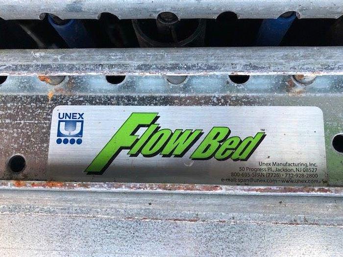 Used UNEX 8 ft Food-Grade Hex Hub Wheel Bed Conveyors