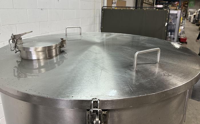 Used SS 180-Gallon Cone-Bottom Tank