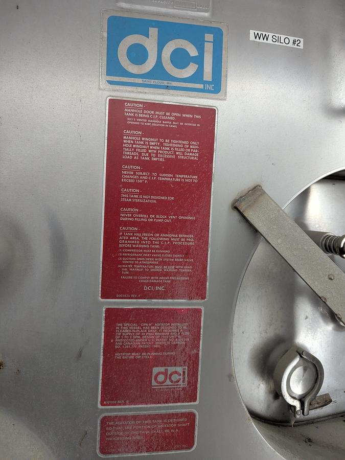 Used DCI 10,000 Gallon Jacketed Storage Tank