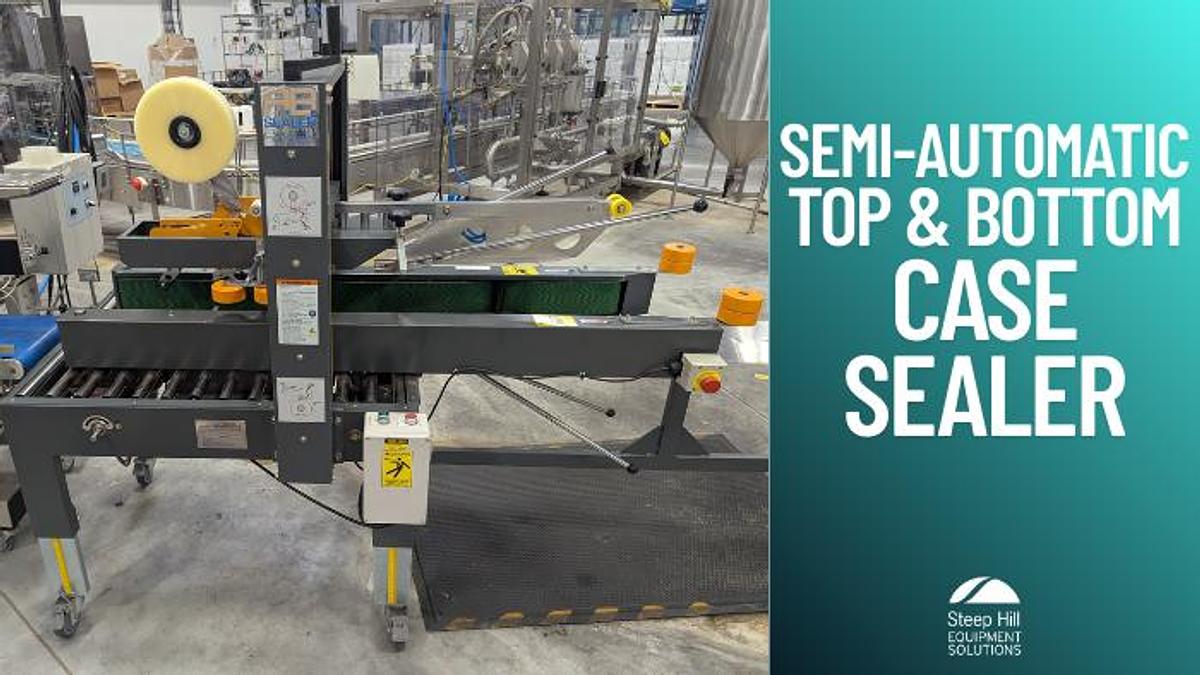 Used AB Sealer SD-653FTB Semi-Automatic Top & Bottom Case Sealer