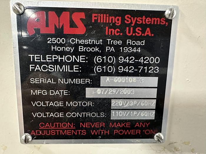 Used AMS Auger Filler