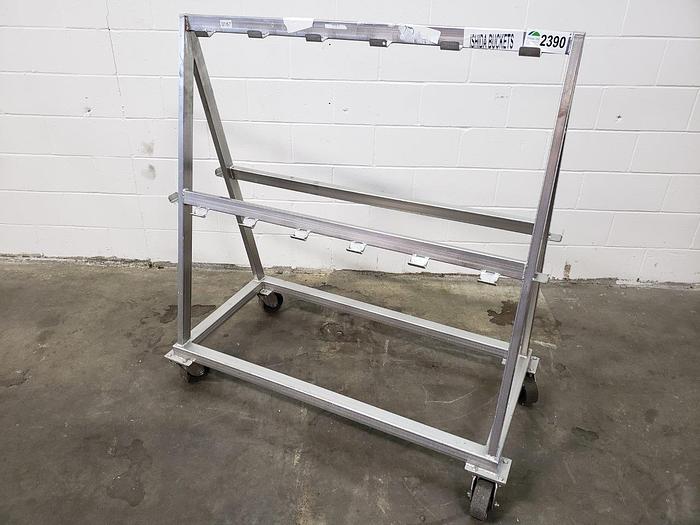 Used Rolling A-Frame Storage Rack