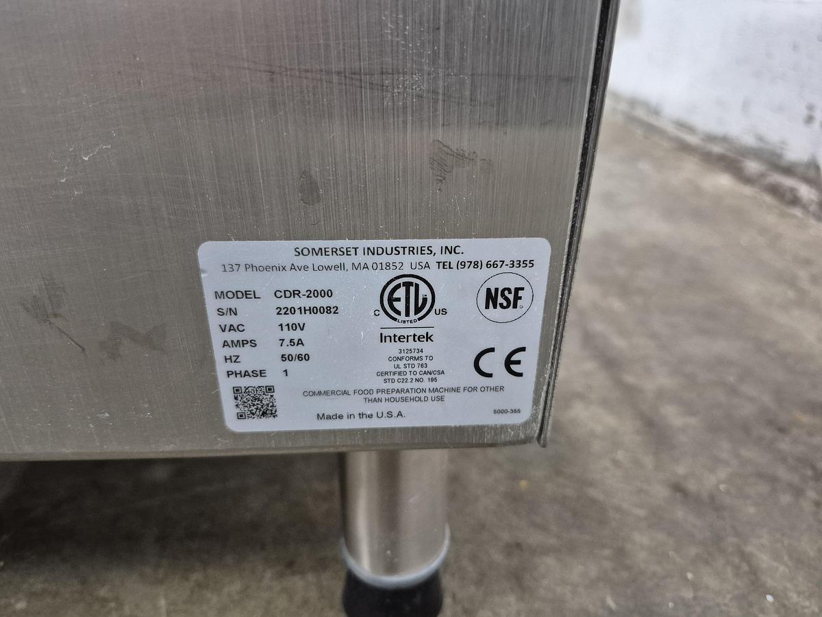 Used Somerset CDR-2000 Double Pass Dough Sheeter