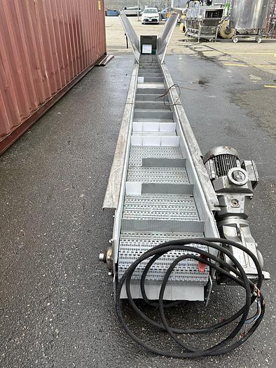Used 21'L Incline Unloading Conveyor