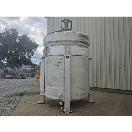Used Dimple Jacketed Reactor Tank with Agitation