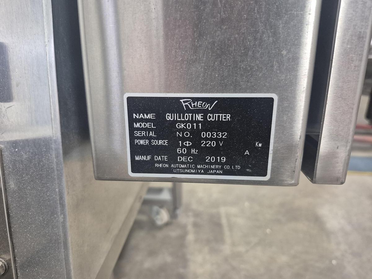 Used Rheon Automatic Conveyor Guillotine Cutter