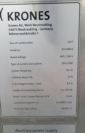 Used Krones Microbrewery Bottling Line