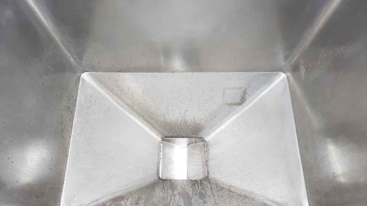 Used Stainless Steel Hopper with Vibratory Feeder on Load Cells