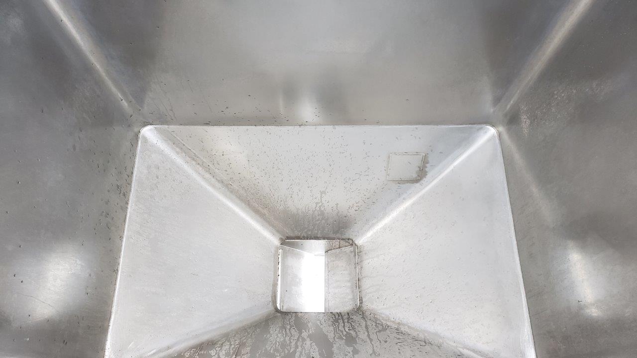 Used Stainless Steel Hopper with Vibratory Feeder on Load Cells