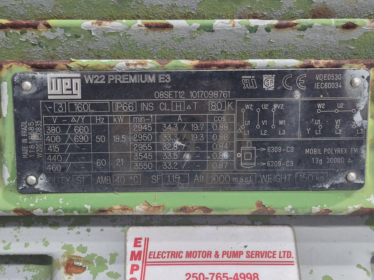 Used Grundfos Single-Stage End-Suction Centrifugal Pump