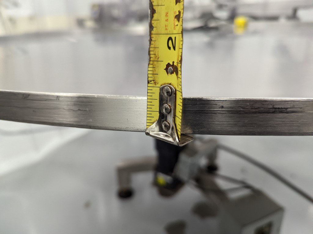 Used Accumulation Table With Retaining Ring