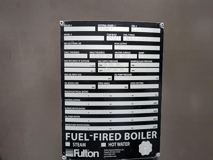 Used Fulton 49.5 HP Boiler