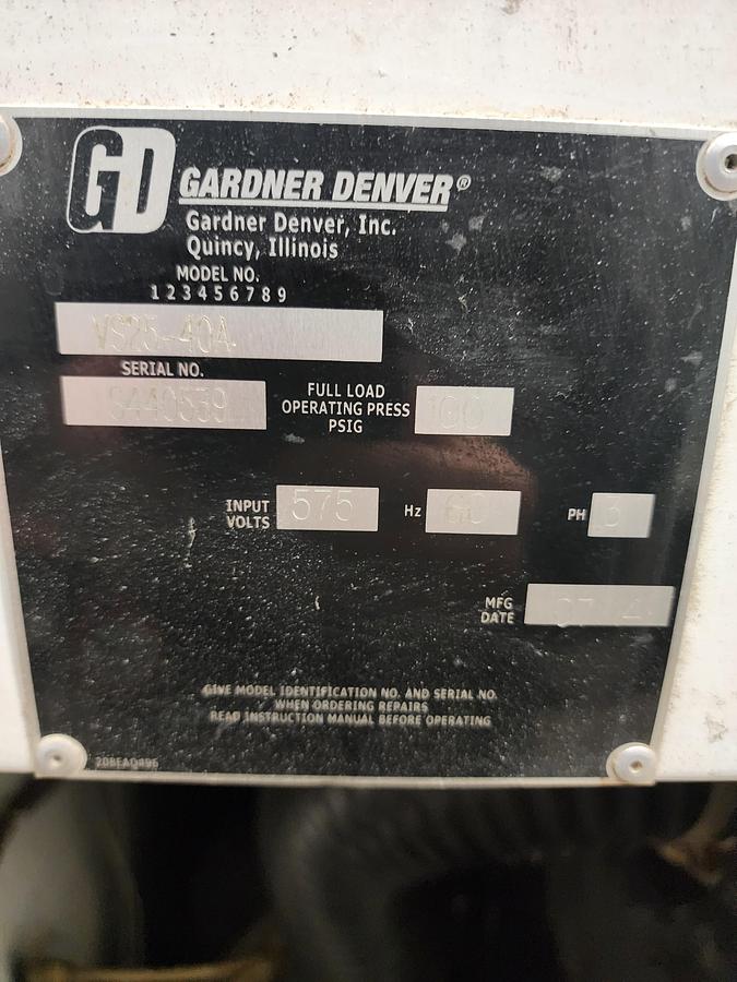 Used Gardner Denver Rotary Screw Air Compressors