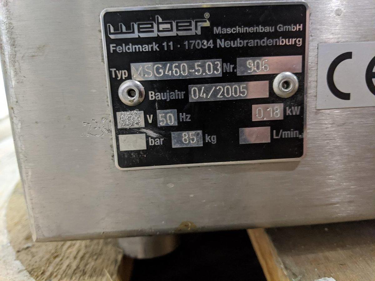 Used Weber MSG 460 Blade Sharpening Machine