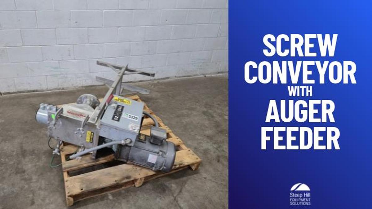 Used Flexicon Sanitary Stainless Steel Screw Conveyor / Volumetric Auger Feeder