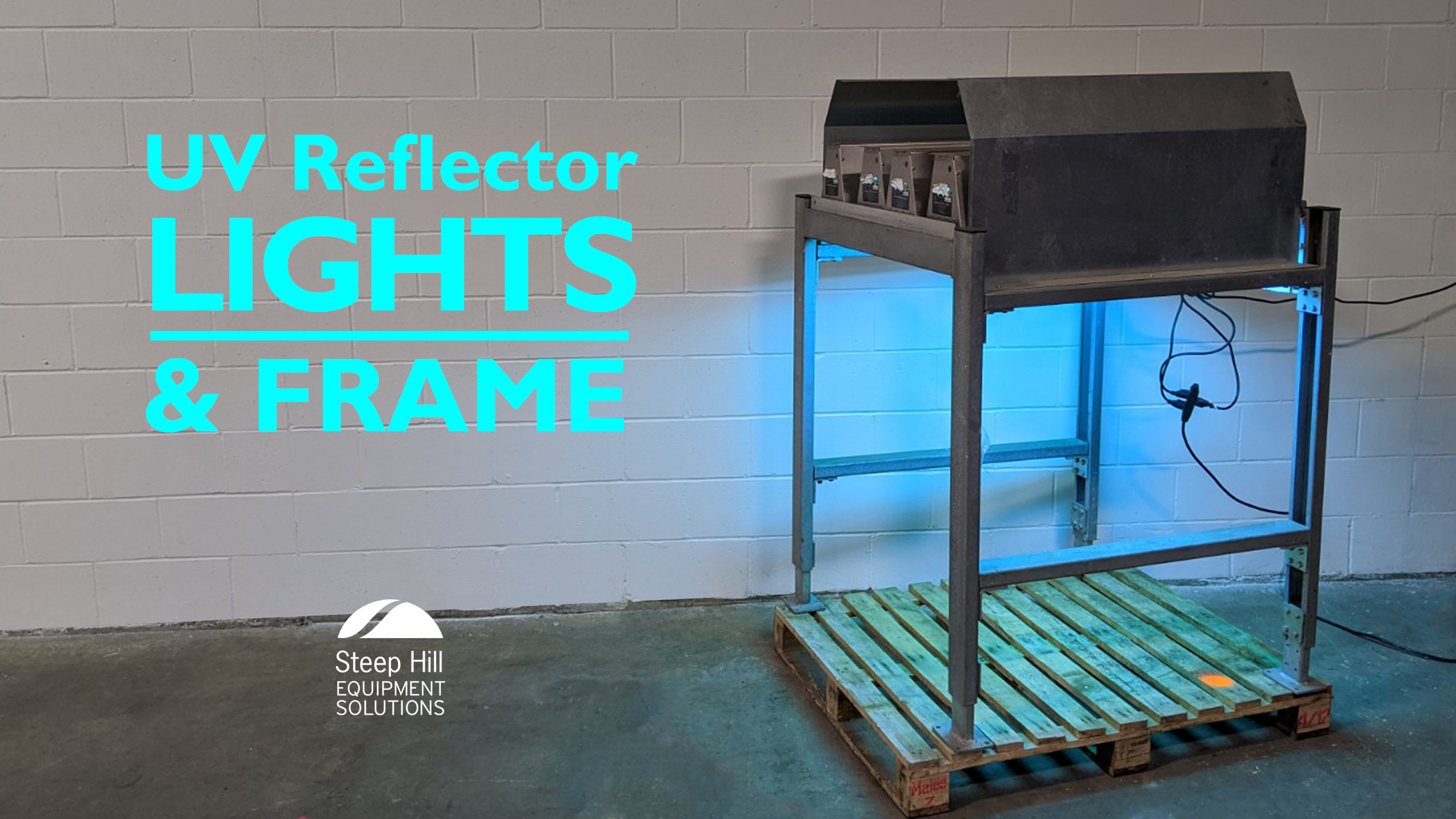 Used American UV CE-36-4 Reflector Lights & Frame