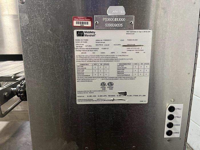 Used Middleby Marshall PS360G Conveyor Oven