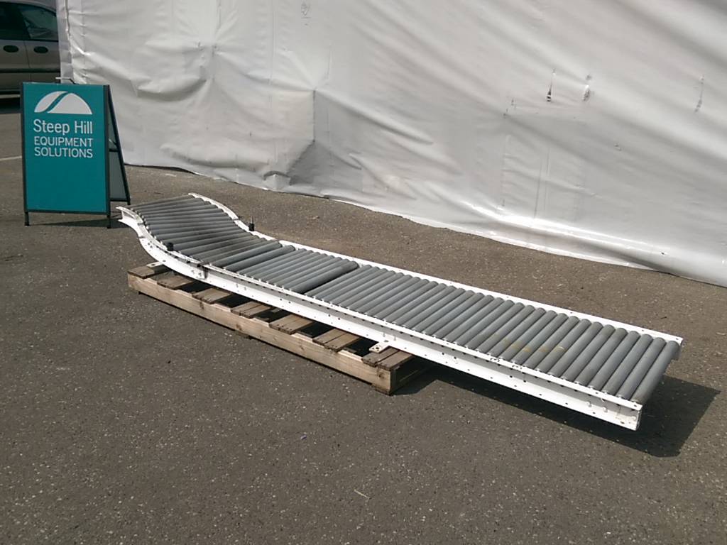 Used 135" long by 20" wide Roller Conveyor