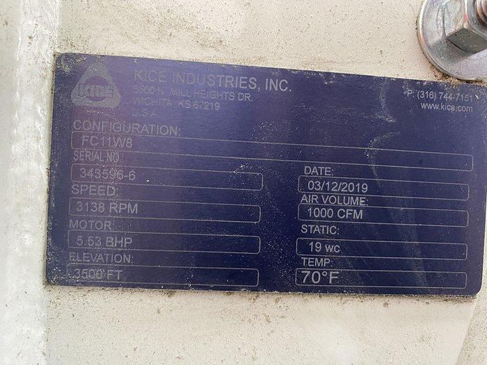 Used Kice FC11W8 Centrifugal Fan
