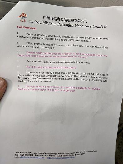 Used Volumetric Cup Filler