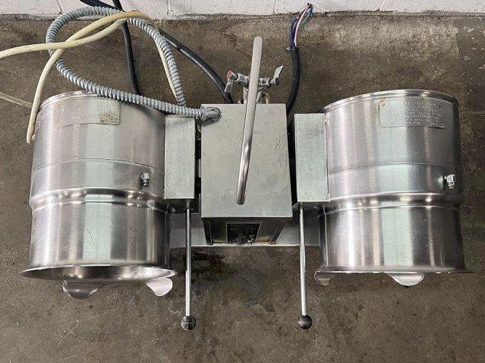Used Cleveland TKET-6T Twin Steam Kettles