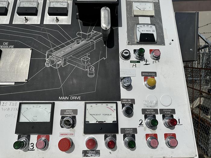 Used APV-Baker Perkins F23215 Twin Screw Extruder