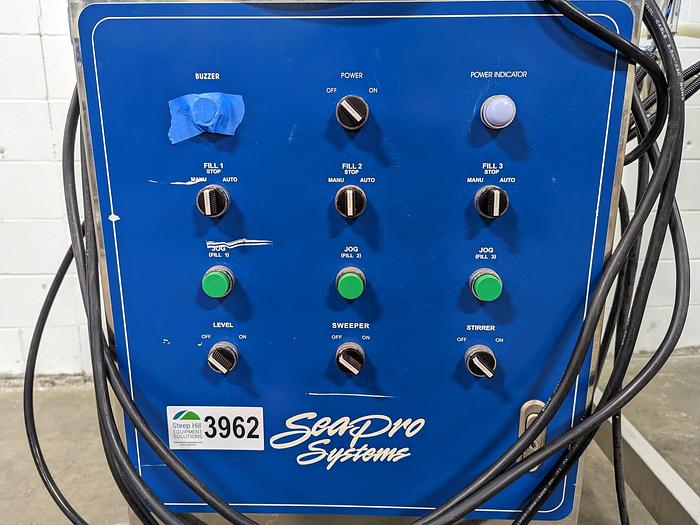 Used SeaPro 3 Lane Piston Depositor with Agitated Hopper