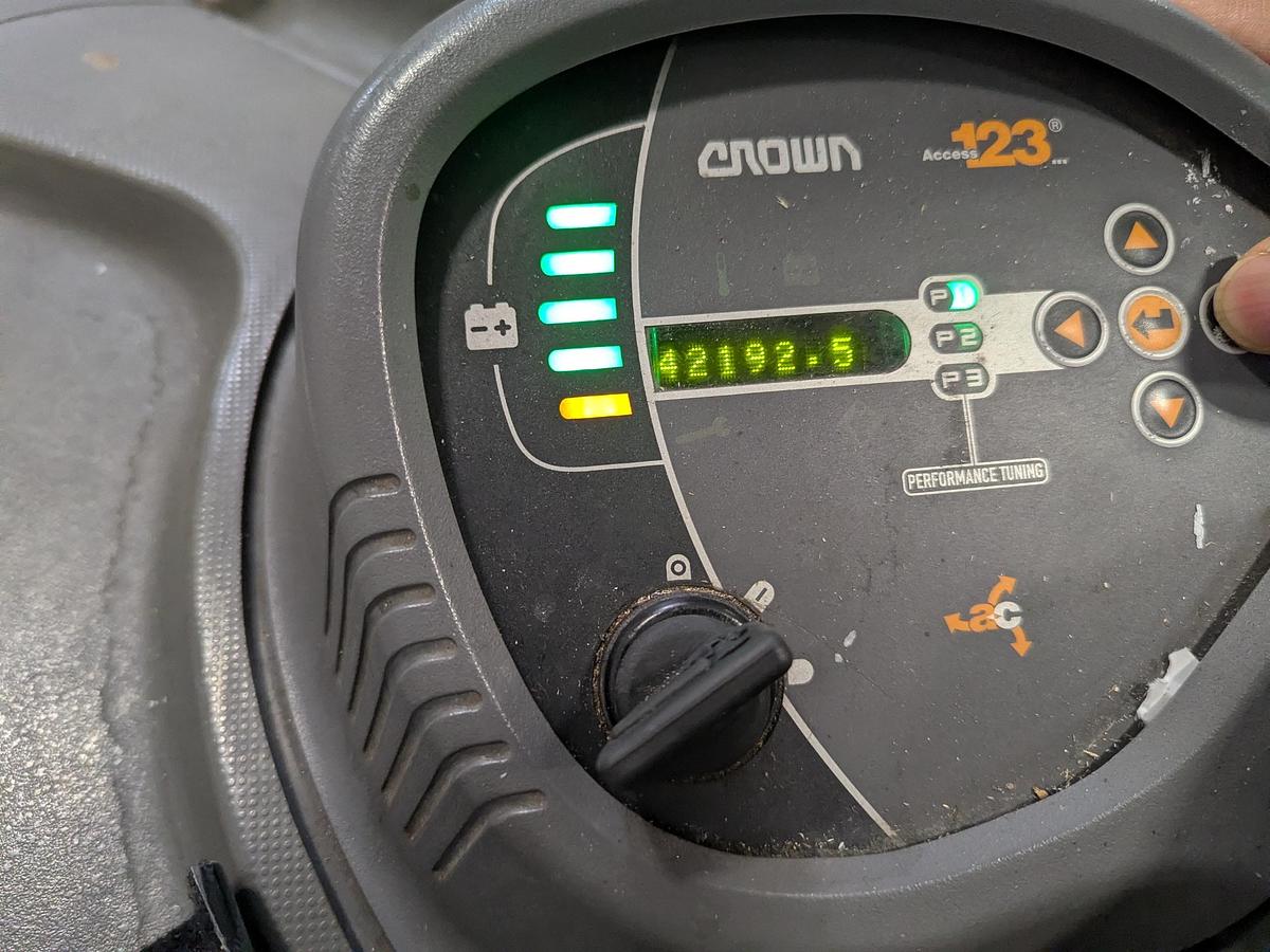 Used Crown RC5535-30 Electric Stand-Up Forklift