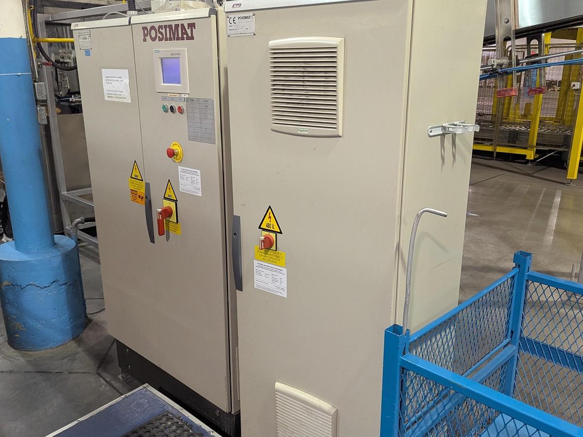 Used Posimat Bottle Silo and BI-N-35 Unscrambler