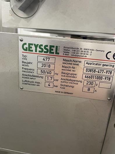 Used Geyssel Koln Straw Applicator