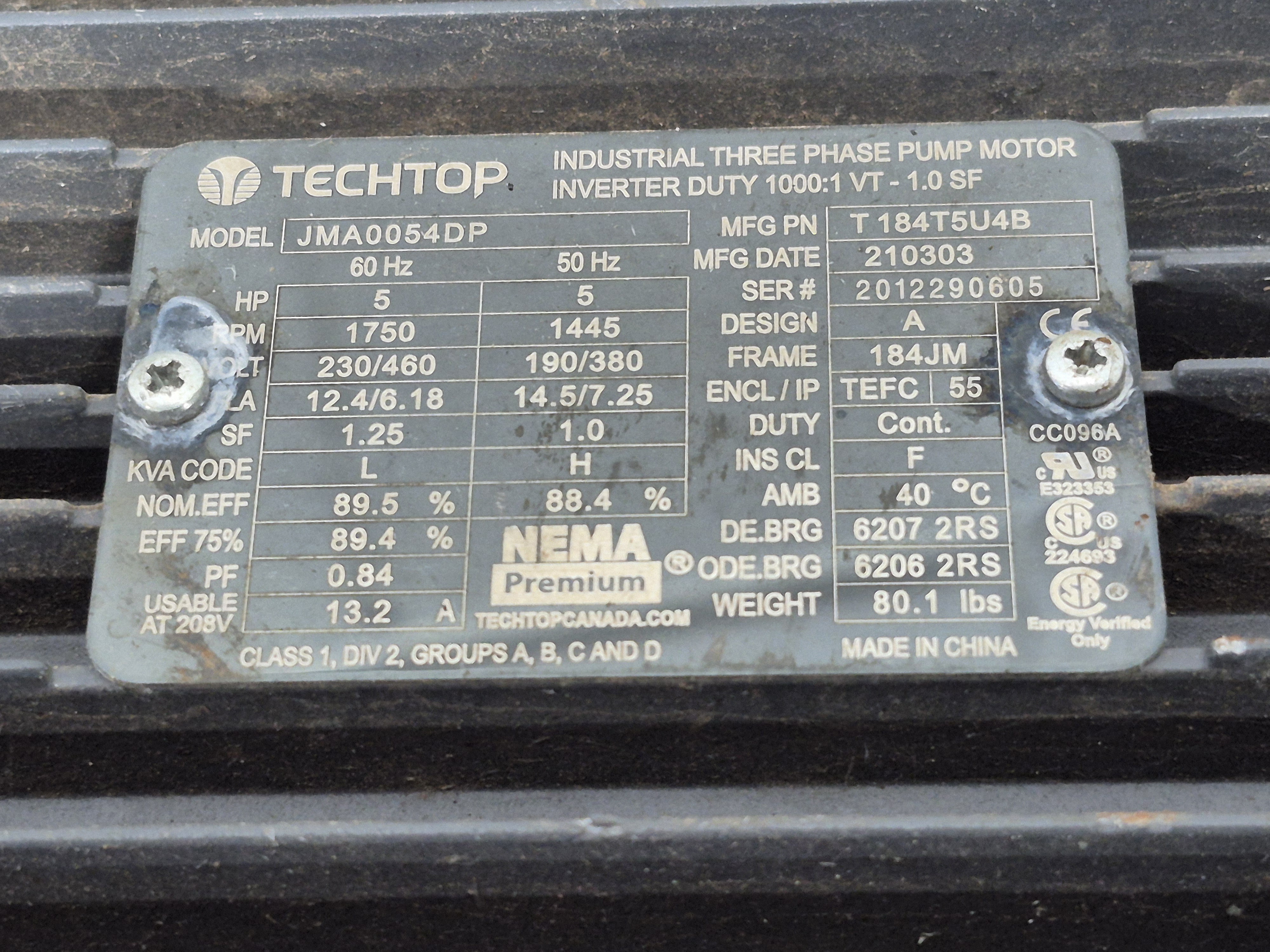 Used Corcoran 5000D Centrifugal Pump