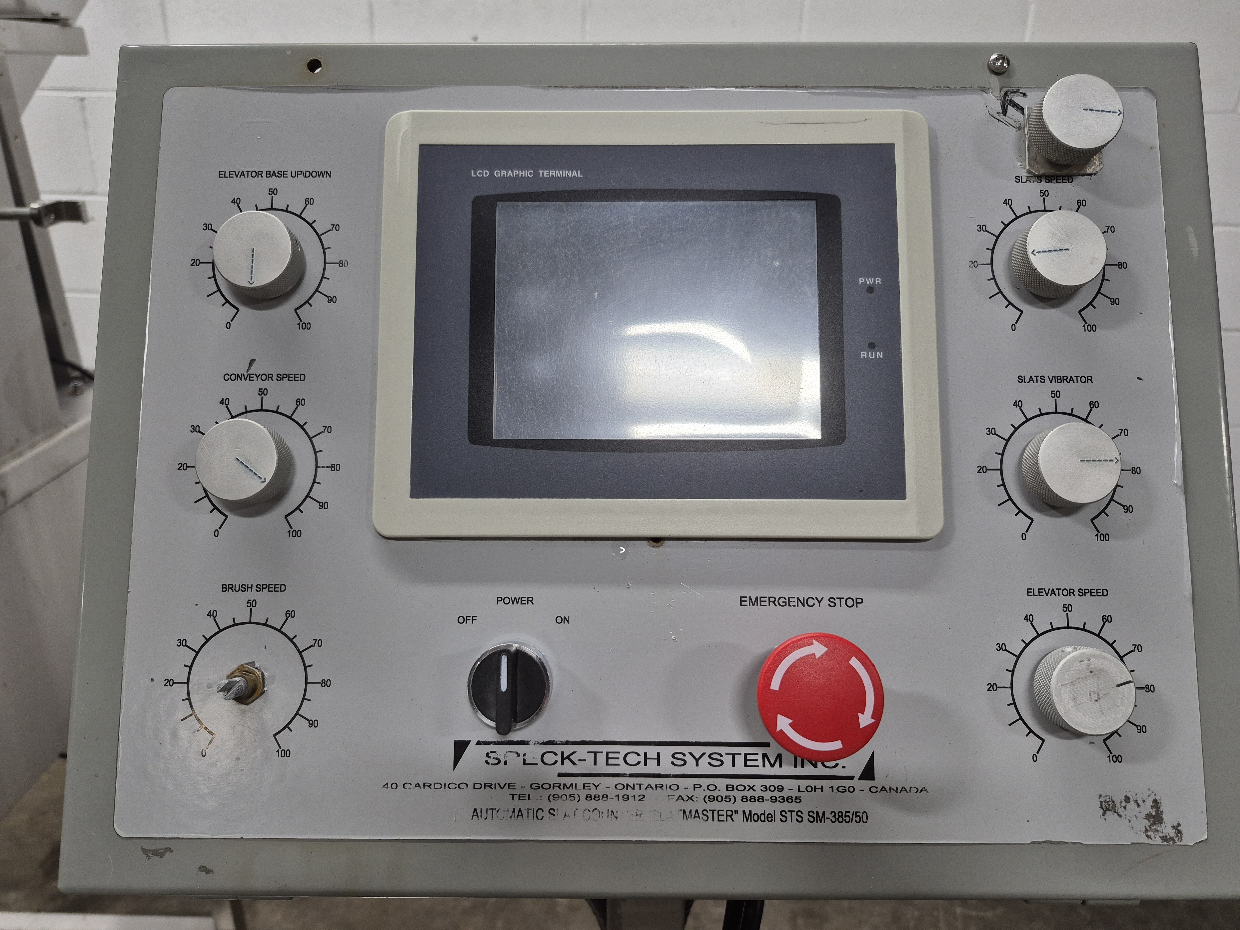 Used Speck-Tech STS SM-385/50 Tablet Counter (PARTS ONLY)