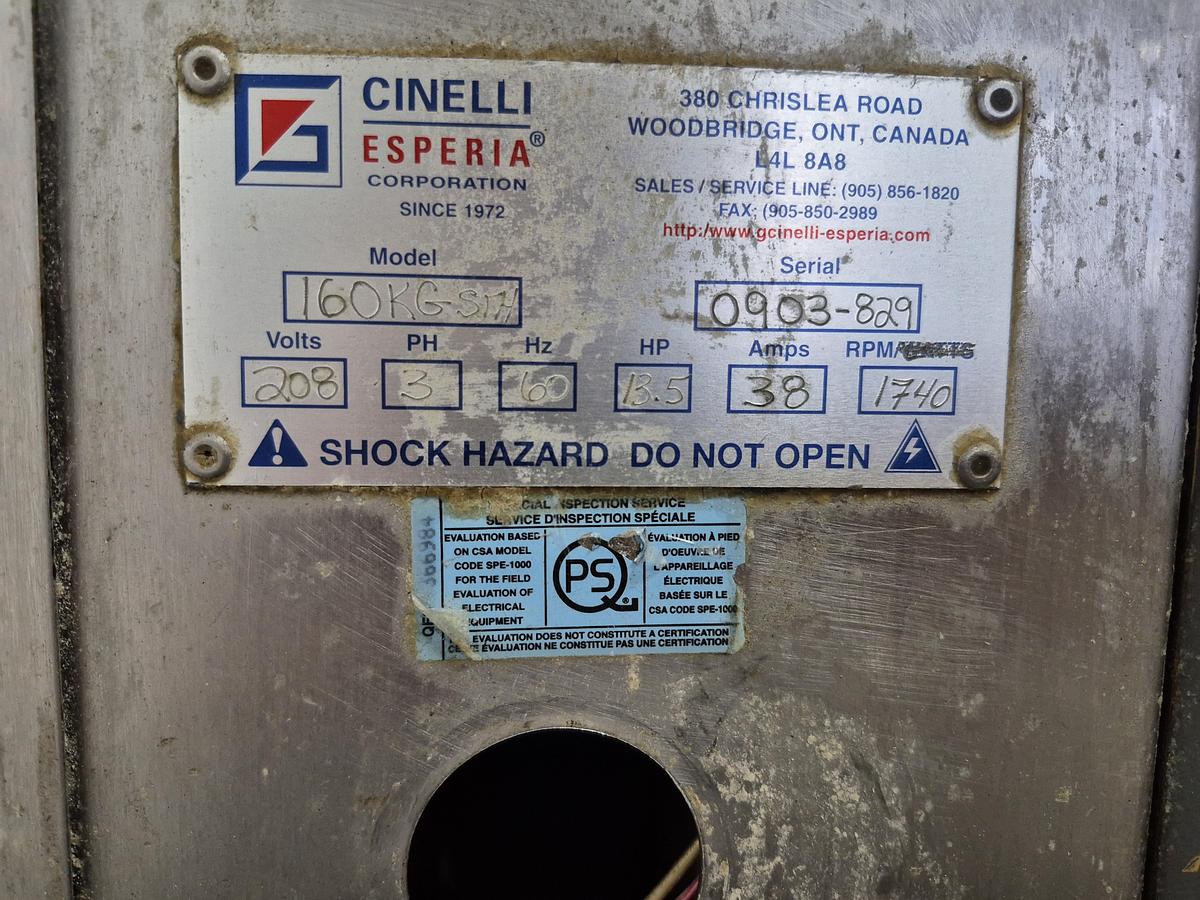 Used Cinelli 160KG-S1H Tilting Spiral Mixer