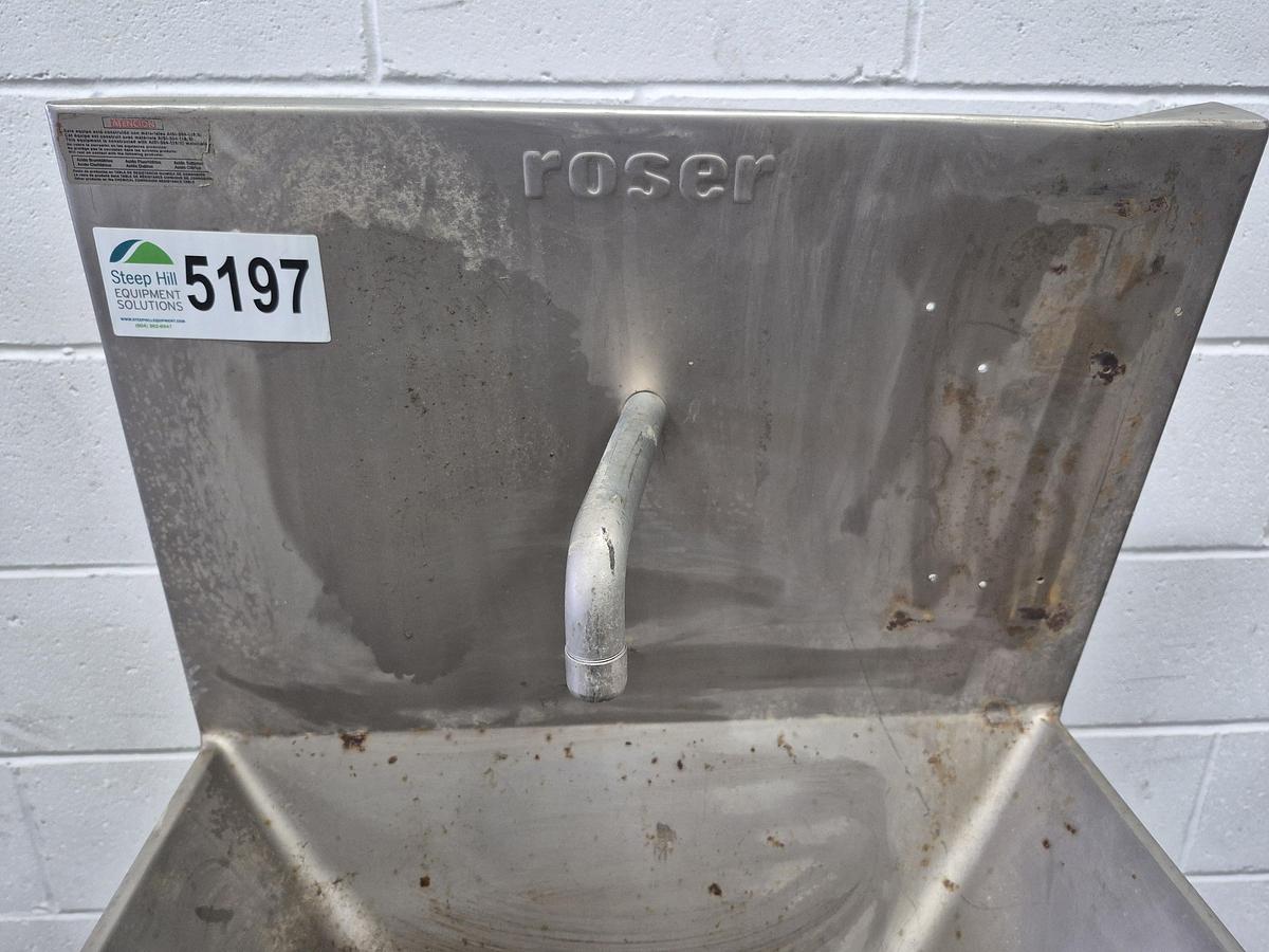 Used Roser SS Industrial Hand Wash Basin
